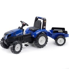 FALK pedāļu traktors ar piekabi zilā krāsā cena un informācija | Falk Rotaļlietas, bērnu preces | 220.lv