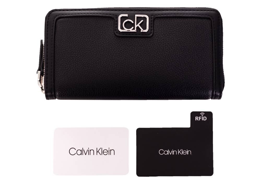 Sieviešu maks Calvin Klein Z/A WALLET LG BLACK K60K607969 BAX 36844 цена и информация | Sieviešu maki, karšu maki | 220.lv