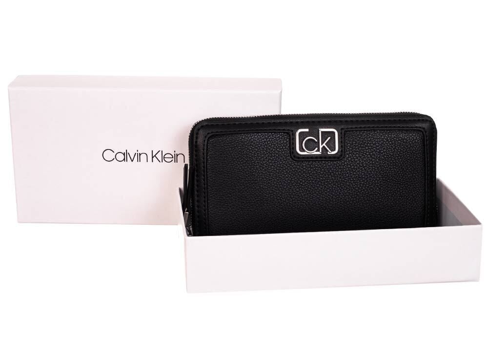 Sieviešu maks Calvin Klein Z/A WALLET LG BLACK K60K607969 BAX 36844 цена и информация | Sieviešu maki, karšu maki | 220.lv