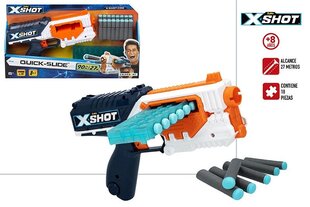 Игрушечное оружие с мягкими дротиками Zuru X-Shot Quick Slide, 8г+ цена и информация | Игрушки для мальчиков | 220.lv