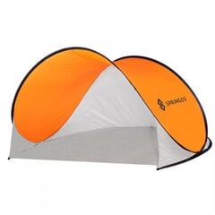 Pludmales telts Springos Pop-Up, 200x120 cm, oranža цена и информация | Палатки | 220.lv
