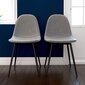 2-u ēdamistabas krēslu komplekts Dorel Calvin, 2 gab, pelēks cena un informācija | Virtuves un ēdamistabas krēsli | 220.lv