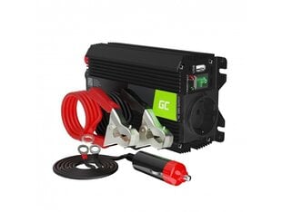 Green Cell jaudas invertora pro 24V līdz 230 V 300W/600W modificēts sinusa vilnis цена и информация | Преобразователи напряжения | 220.lv