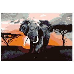 Gleznas pēc numuriem KTMK-Elephant 80x120 цена и информация | Живопись по номерам | 220.lv