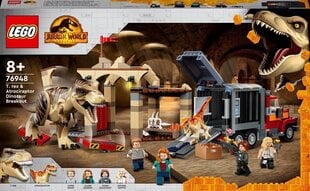 76948 LEGO® Jurassic World Tiranozaura un atrociraptora izlaušanās cena un informācija | Konstruktori | 220.lv