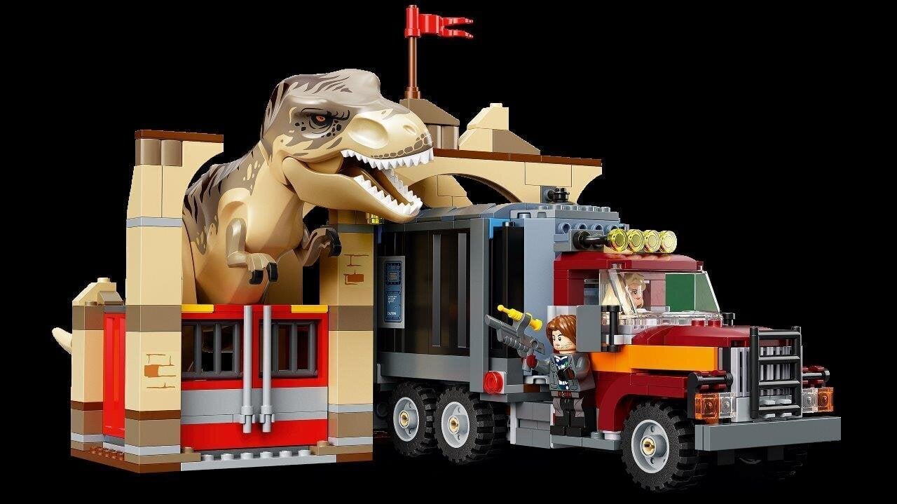 76948 LEGO® Jurassic World Tiranozaura un atrociraptora izlaušanās cena un informācija | Konstruktori | 220.lv