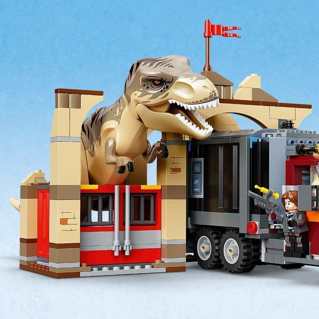 76948 LEGO® Jurassic World Tiranozaura un atrociraptora izlaušanās cena un informācija | Konstruktori | 220.lv