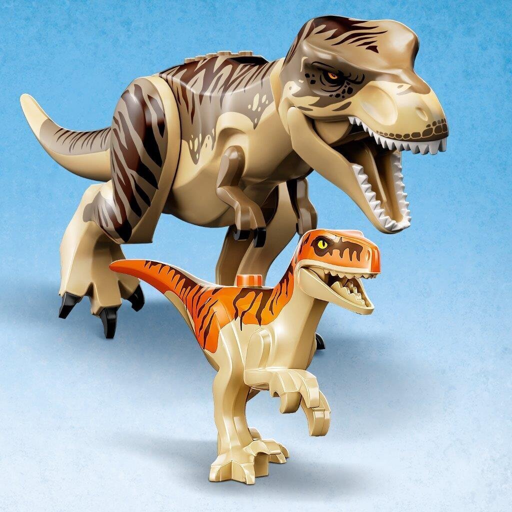 76948 LEGO® Jurassic World Tiranozaura un atrociraptora izlaušanās cena un informācija | Konstruktori | 220.lv