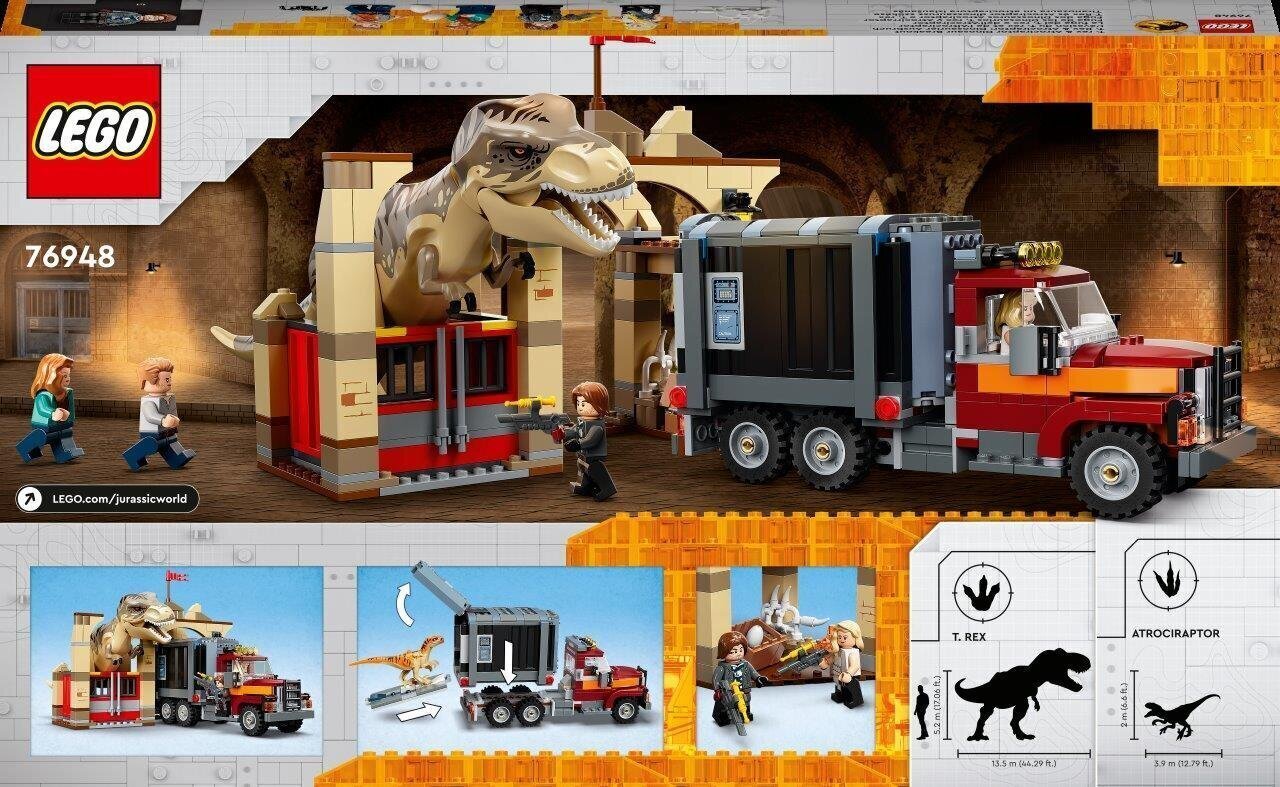 76948 LEGO® Jurassic World Tiranozaura un atrociraptora izlaušanās cena un informācija | Konstruktori | 220.lv