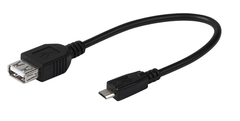Adapteris VIVANCO USB micro B - USB A, 0.15 m cena un informācija | Kabeļi un vadi | 220.lv
