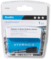Adapteris Vivanco 3.5mm - 6.3mm (46066) цена и информация | Адаптеры и USB разветвители | 220.lv