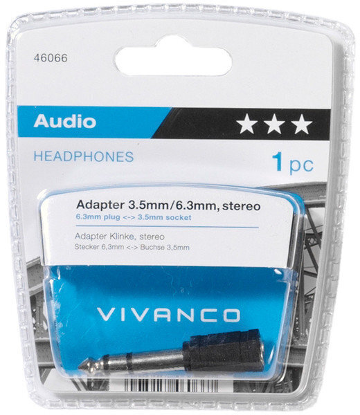 Adapteris Vivanco 3.5mm - 6.3mm (46066) cena un informācija | Adapteri un USB centrmezgli | 220.lv