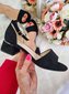 Sieviešu sandales uz papēža, SEASTAR, melnas. cena un informācija | Sieviešu sandales | 220.lv