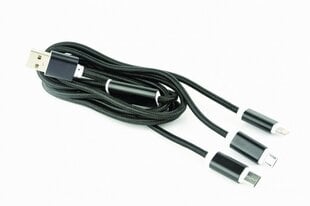 Кабель AMBERIN 8-pin Lightning / USB C / Micro USB - USB A, 1.0 м цена и информация | Кабели и провода | 220.lv