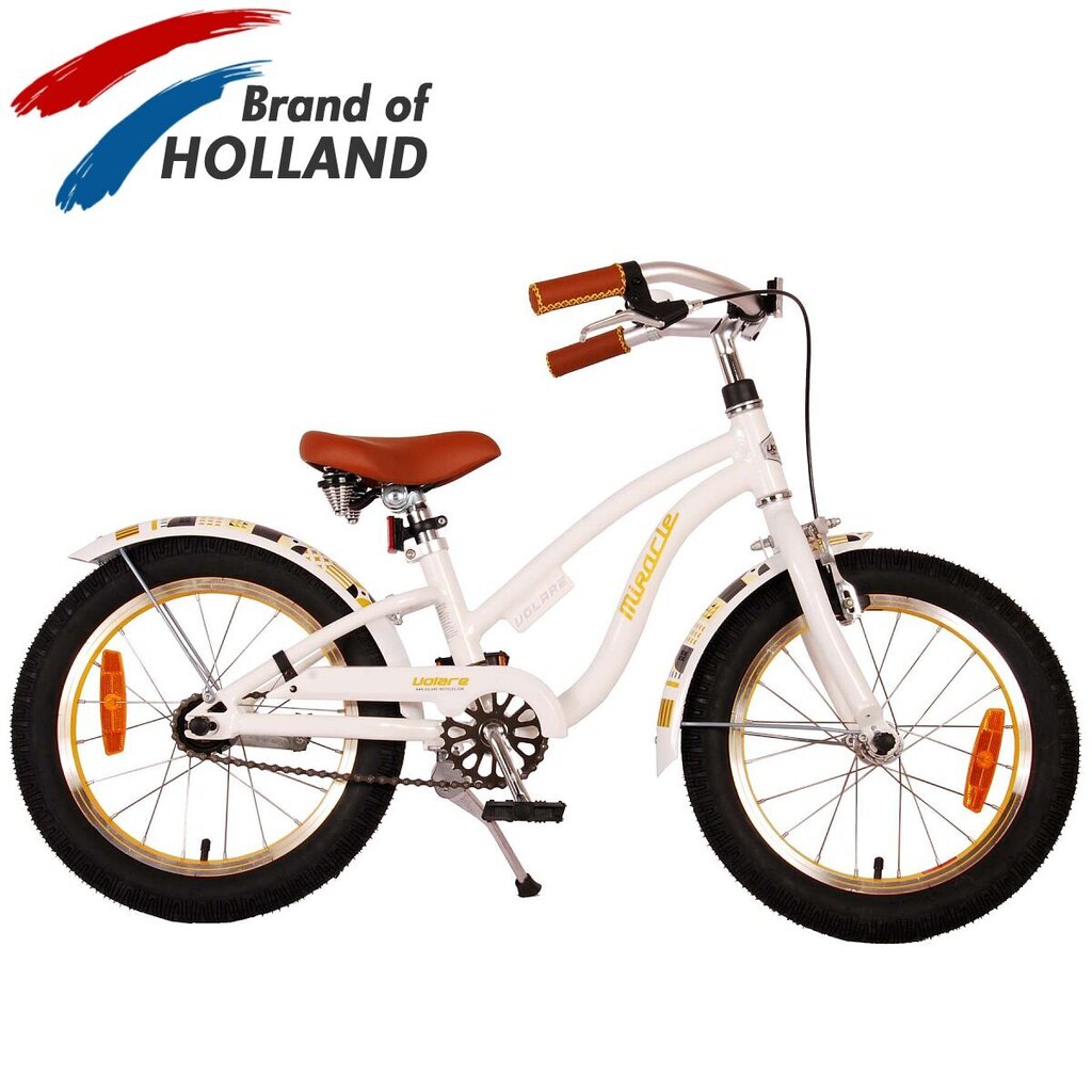 Bērnu velosipēds Volare Miracle Cruiser, 16", balts cena un informācija | Velosipēdi | 220.lv