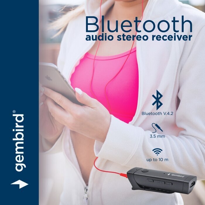 Bluetooth audio uztvērējs GEMBIRD BTR-05 cena un informācija | FM Modulatori | 220.lv