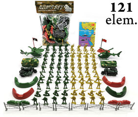 Militārais Komplekts 121 Elements cena un informācija | Rotaļlietas zēniem | 220.lv
