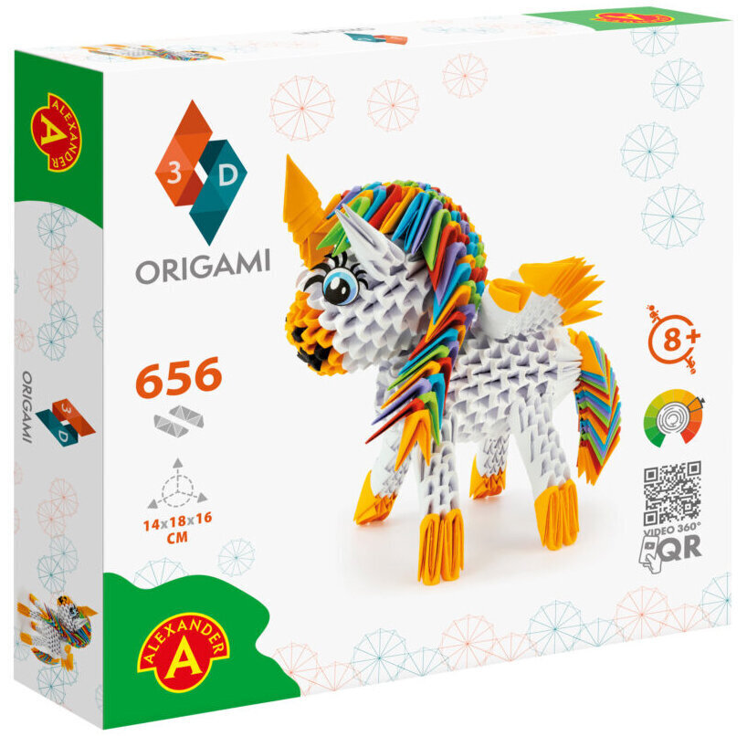Origami 3D Vienradis 656 Priekšmeti цена и информация | Attīstošās rotaļlietas | 220.lv