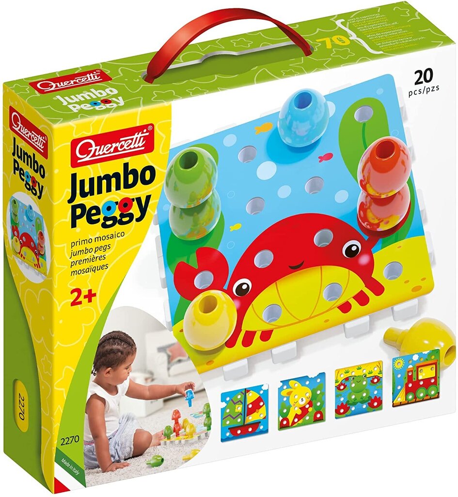Mozaīka Quercetti Jumbo Peggy, 2270 Li cena un informācija | Rotaļlietas zīdaiņiem | 220.lv
