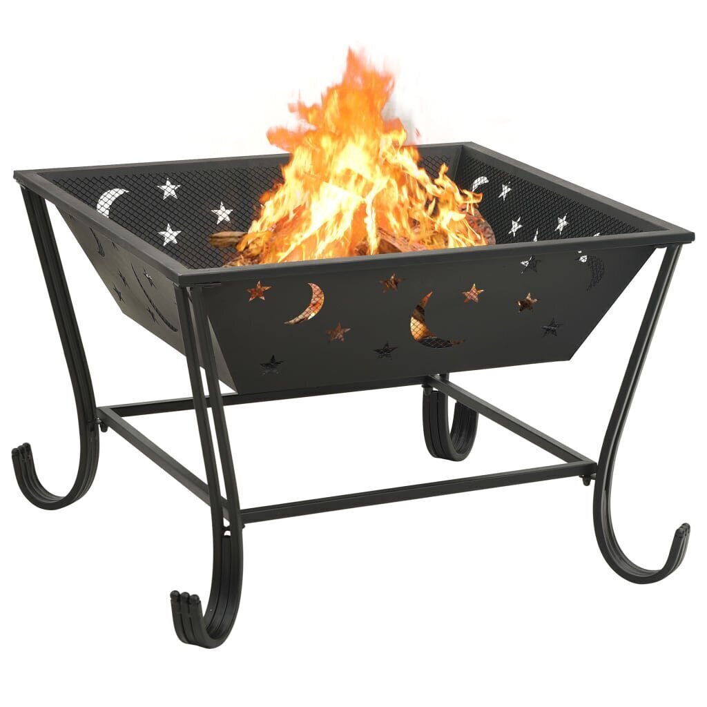 311893 vidaXL Fire Pit with Poker 62 cm XXL Steel цена и информация | Kamīni | 220.lv