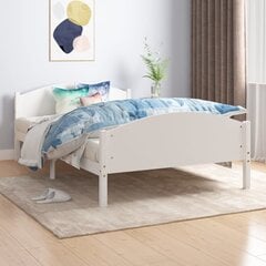 vidaXL gultas rāmis, balts, priedes masīvkoks, 160x200 cm цена и информация | Кровати | 220.lv
