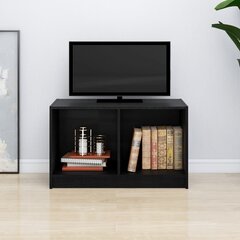 vidaXL TV plaukts, melns, 70x33x42 cm, priedes masīvkoks цена и информация | Тумбы под телевизор | 220.lv