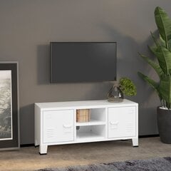 vidaXL TV skapītis, balts, 105x35x42 cm, industriāls dizains, metāls cena un informācija | TV galdiņi | 220.lv