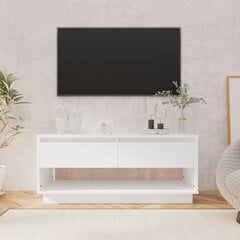 vidaXL TV skapītis, balts, 102x41x44 cm, skaidu plāksne цена и информация | Тумбы под телевизор | 220.lv