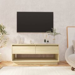 vidaXL TV skapītis, ozolkoka krāsa, 102x41x44 cm, skaidu plāksne cena un informācija | TV galdiņi | 220.lv