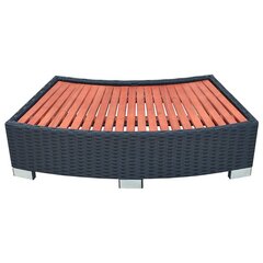 vidaXL spa pakāpiens, 92x45x25 cm, melns PE rotangpalmas pinums цена и информация | Аксессуары для ванной комнаты | 220.lv