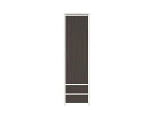 Шкаф BRW Kaspian 1D2S, белый/темно-коричневый цена и информация | Шкафчики в гостиную | 220.lv