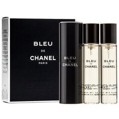 Chanel Bleu de Chanel EDT для мужчин 3x20 мл цена и информация | Мужские духи | 220.lv