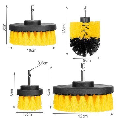 Tīrīšanas birstes urbim - 4 gab. цена и информация | Rokas instrumenti | 220.lv