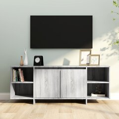 vidaXL TV skapītis, pelēcīga ozola krāsa, 130x35x50 cm, skaidu plāksne cena un informācija | TV galdiņi | 220.lv
