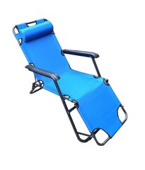 Guļamkrēsls Elda, zila cena un informācija | Sauļošanās krēsli | 220.lv