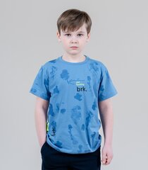 Bērnu T-krekls 201778 03, džinss/salātu zaļš 201778*03-134 cena un informācija | Zēnu krekli | 220.lv