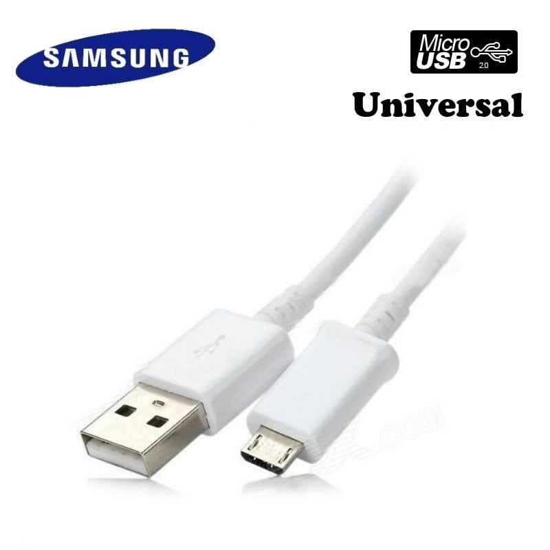 Samsung ECB-DU4AWE G900 S5 / Universāls Micro USB 2.0 Datu un Uzlādes Kabelis 1m Balts (OEM) цена и информация | Savienotājkabeļi | 220.lv