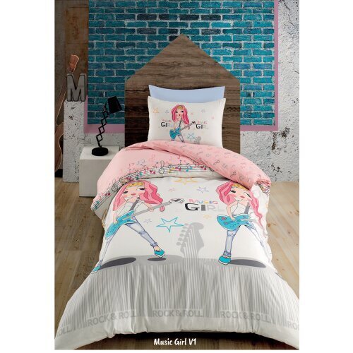 Riposo gultas veļas komplekts Music Girl, 140x200 cm cena un informācija | Gultas veļas komplekti | 220.lv