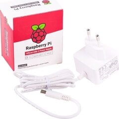 Raspberry RPI4 PSU EU WHITE BU cena un informācija | Barošanas bloki (PSU) | 220.lv