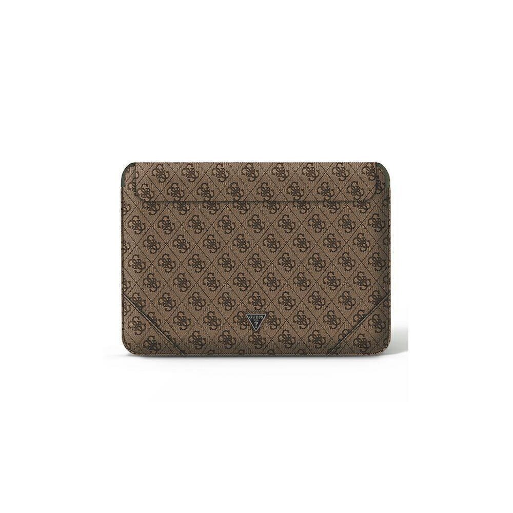 Guess sleeve GUCS14P4TW 14” brown 4G Triangle cena un informācija | Somas portatīvajiem datoriem | 220.lv