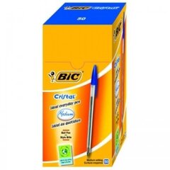 BIC BALL pildspalva CRISTAL 1.0 BLUE, 50 gab., 129627 - cena un informācija | Rakstāmpiederumi | 220.lv