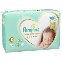 Подгузники PAMPERS Premium Care 0 размер, цена и информация | Подгузники | 220.lv