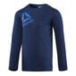 T-krekls ar garām piedurknēm zēniem Reebok B ES LS TEE BQ5132, zils cena un informācija | Zēnu krekli | 220.lv