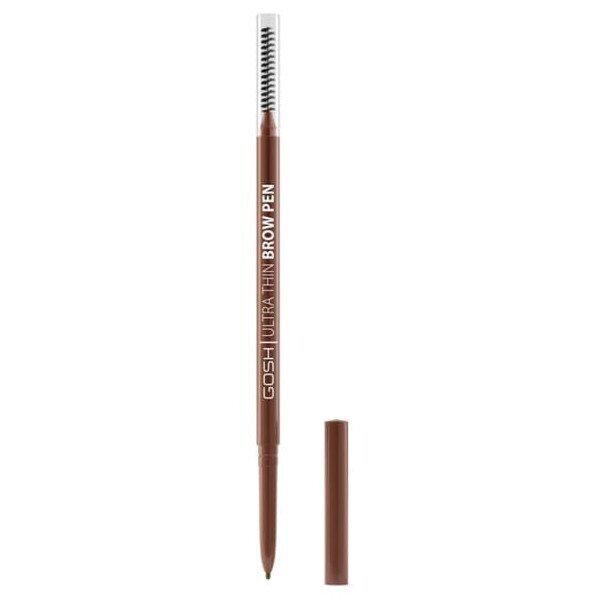 Uzacu zīmulis Gosh Ultra Thin Brow Pen 002 Greybrown, 4 g cena un informācija | Acu ēnas, skropstu tušas, zīmuļi, serumi | 220.lv