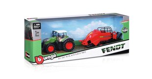 Lauku traktors ar piederumiem Bburago 10 cm, 18-31750 цена и информация | Игрушки для мальчиков | 220.lv