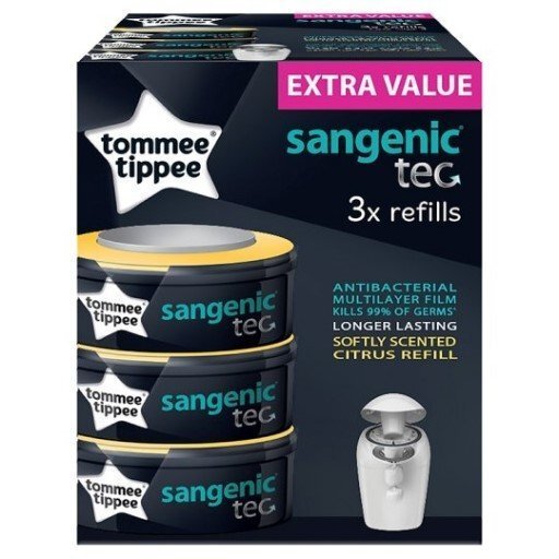 Tommee Tippee kasetne Sangenic tec, 3gab., 82033501/82033502 цена и информация | Autiņbiksītes | 220.lv