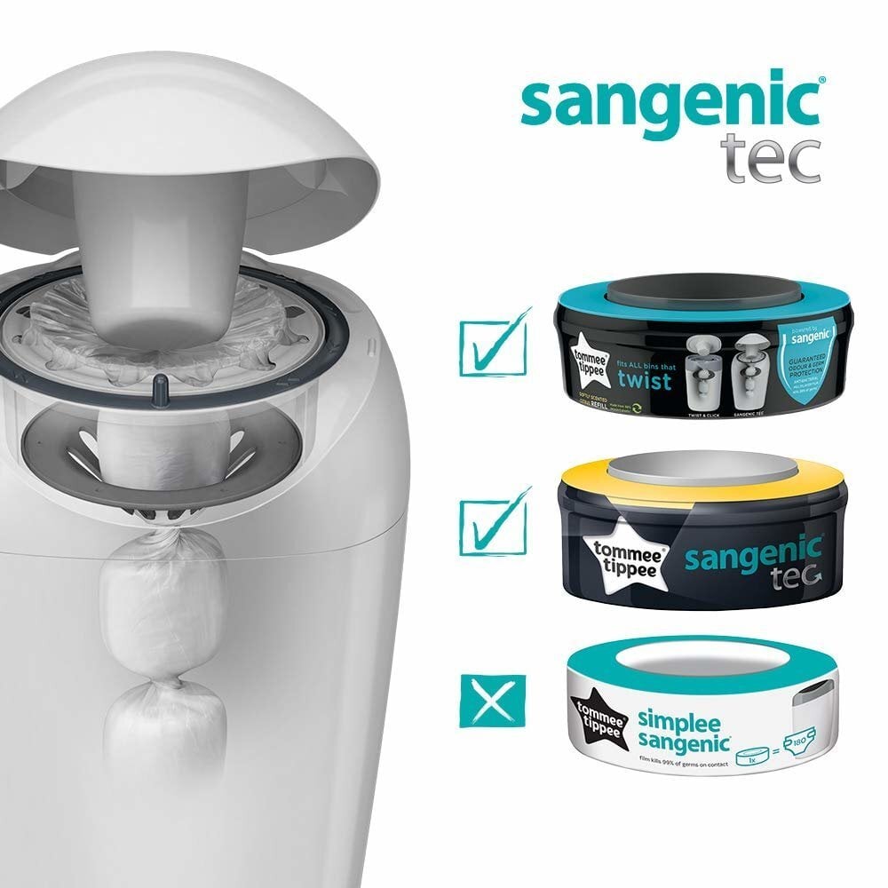 Tommee Tippee kasetne Sangenic tec, 3gab., 82033501/82033502 cena un informācija | Autiņbiksītes | 220.lv