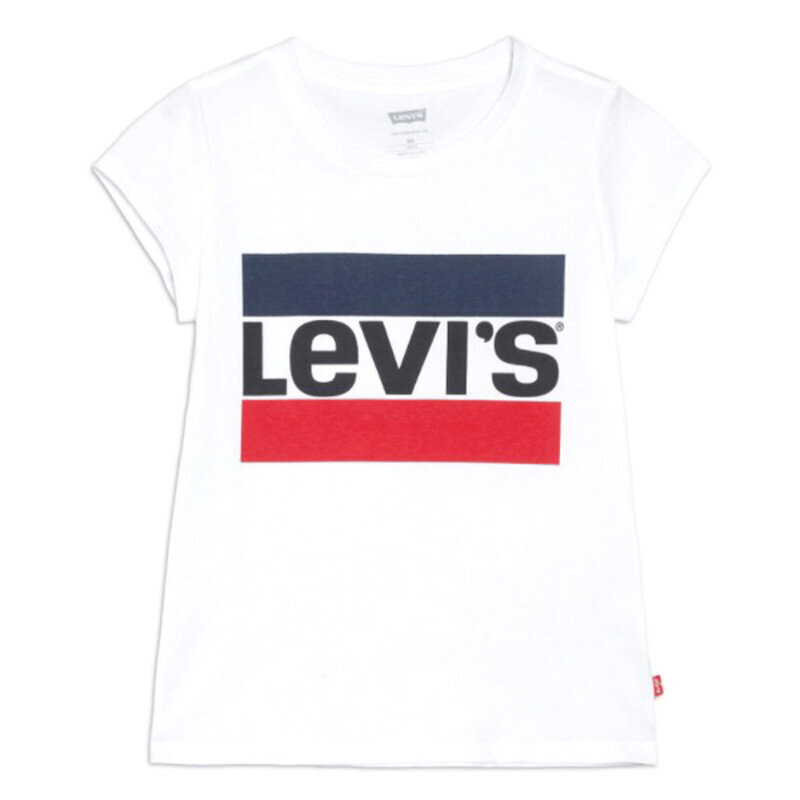 Krekls ar īsām piedurknēm bērniem Levi's Sportswear Tee, balts цена и информация | Zēnu krekli | 220.lv