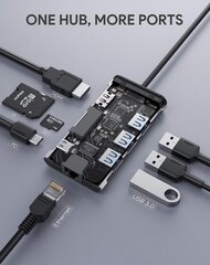 AUKEY CB-C91 цена и информация | Адаптеры и USB разветвители | 220.lv