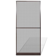 vidaXL kukaiņu siets durvīm, ar eņģēm, 100x215 cm, brūns цена и информация | Москитные сетки | 220.lv